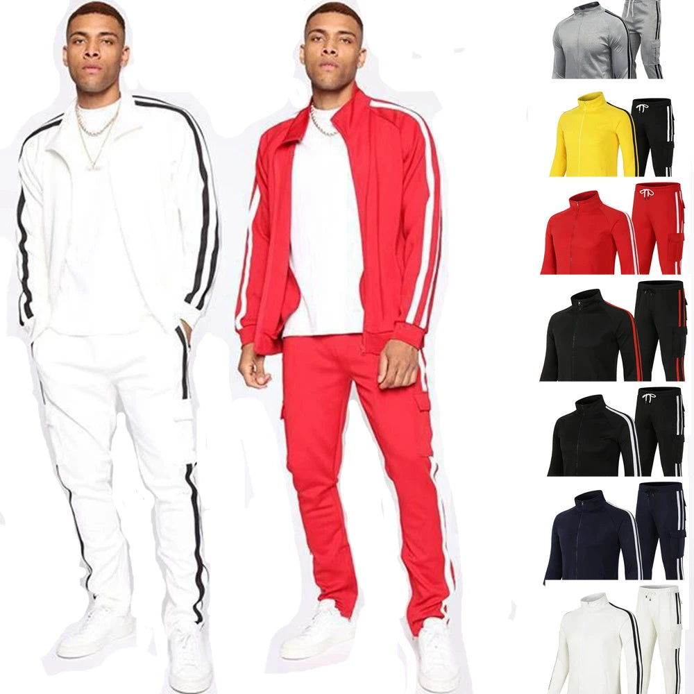 Mens Training Tracksuits Sets with pocket